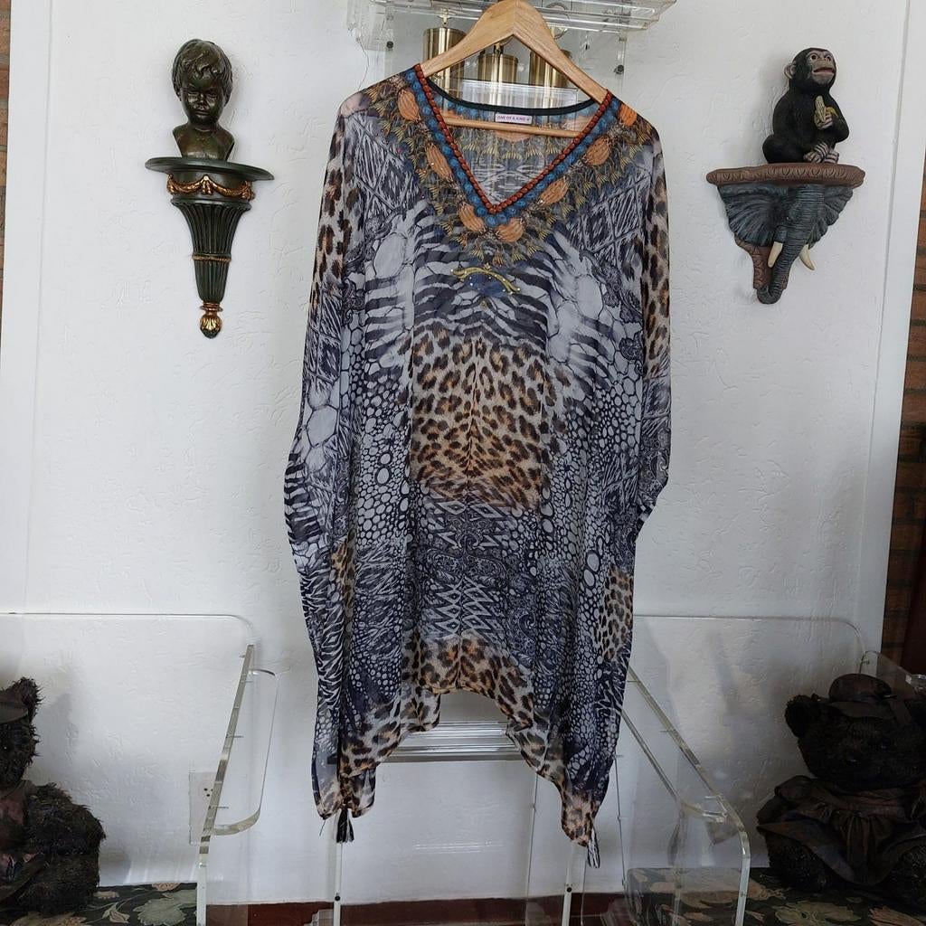 Tuniek/Kaftan van het merk One of a Kind.  One Size., Overige typen, Verzenden, Zwart, Nieuw