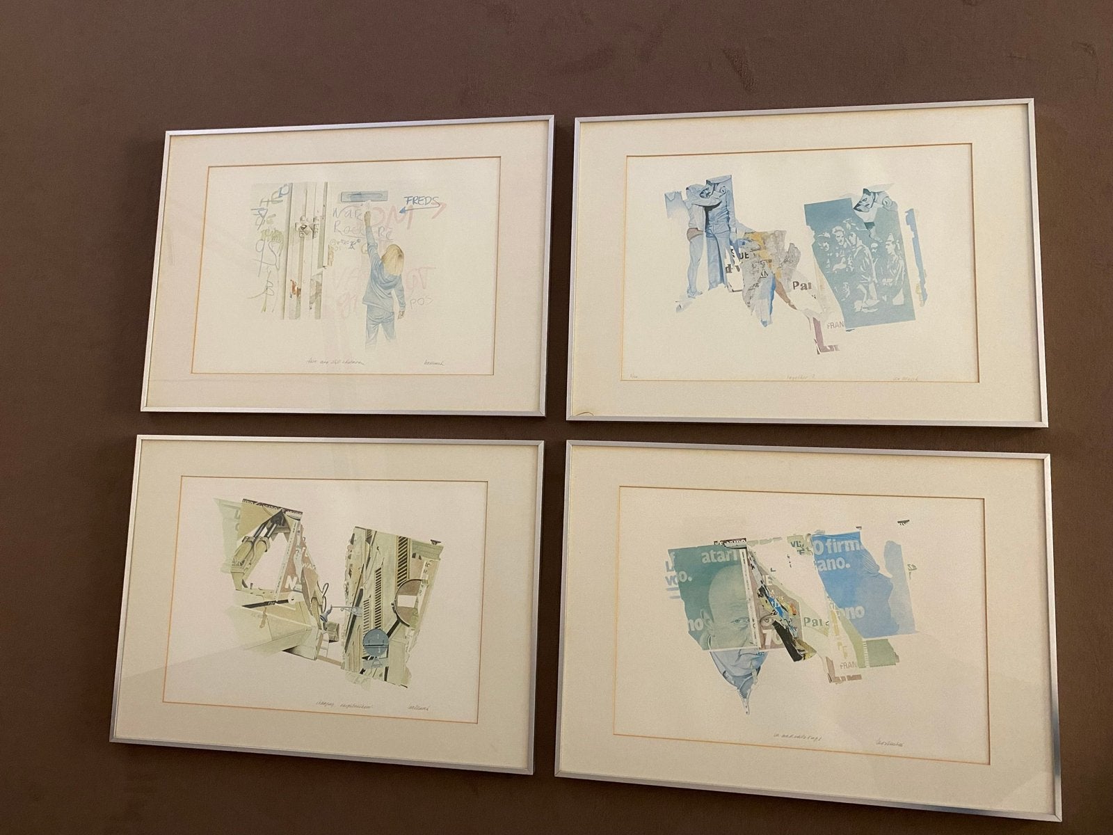 4 werken van Leo Musch, Gelimiteerde oplage, Ophalen, Overige onderwerpen, Lithografie