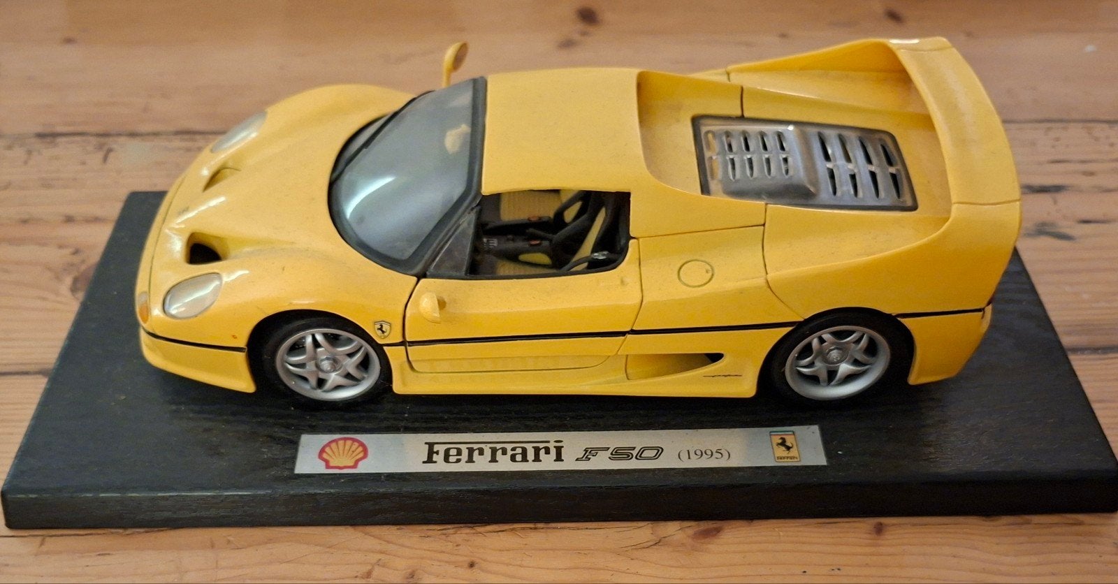Auto zwaar geel ferrari  F50  1995  shell, Ophalen of Verzenden, Bburago