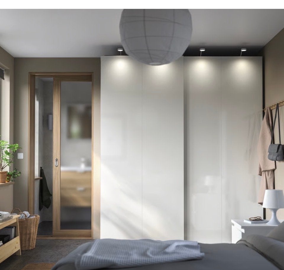 IKEA Hasvik Schuifdeuren 200x236 hoogglans wit, Huis en Inrichting, Ophalen, Overige materialen, 200 cm of meer, 150 tot 200 cm