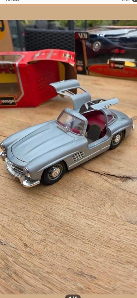 Burago Mercedes-Benz 300 SL Gullwing - Zo goed als nieuw, Ophalen of Verzenden, Zo goed als nieuw, Auto, Bburago