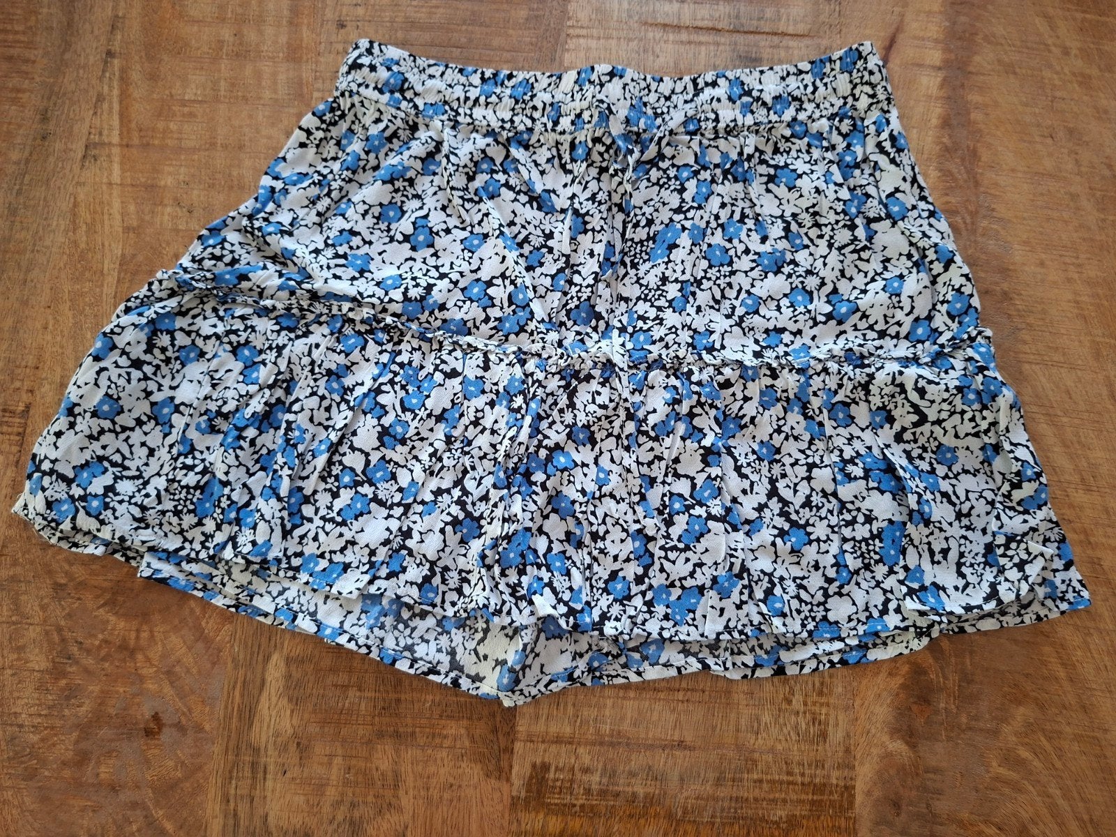 Zara bloemenprint short - Maat L, Ophalen, Kort, Blauw, Zara