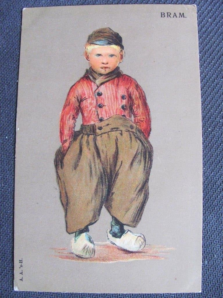 Bram 1905 een Volendamse vissersjongen, Ophalen of Verzenden, Voor 1920, Gelopen, Kinderen
