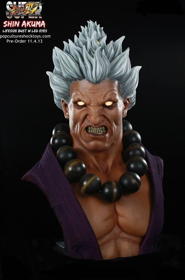 PCS Street Fighter Shin Akuma life-size bust, Ophalen, Zo goed als nieuw, Fantasy