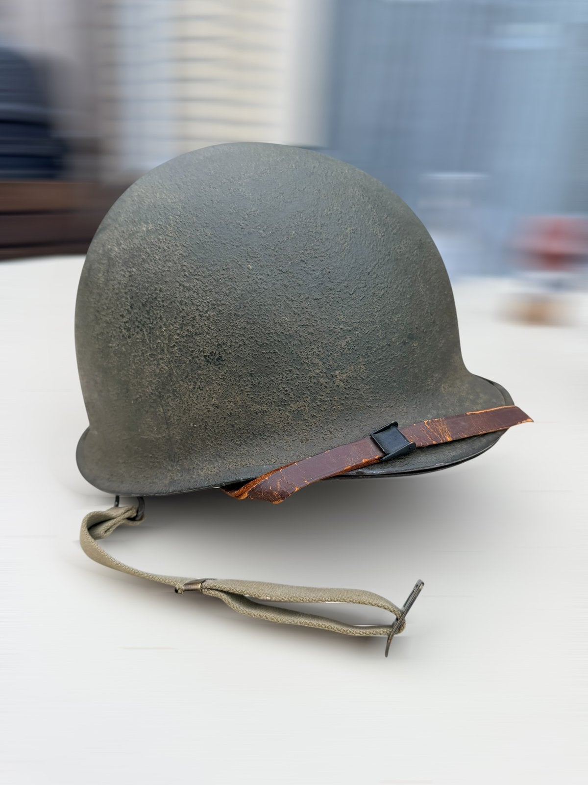 M1 US front seam swivel bale met Firestone liner, Ophalen of Verzenden, Amerika, Helm of Baret