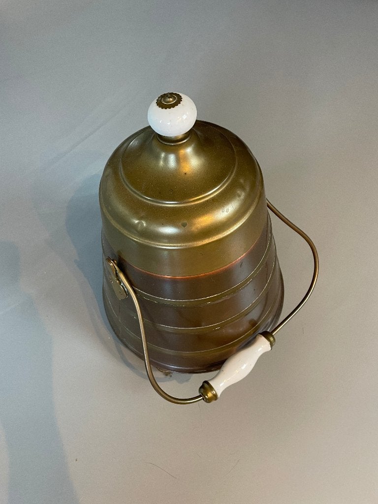 Antieke kolenkit met deksel, Antiek en Kunst, Antiek | Koper en Brons, Ophalen, Koper