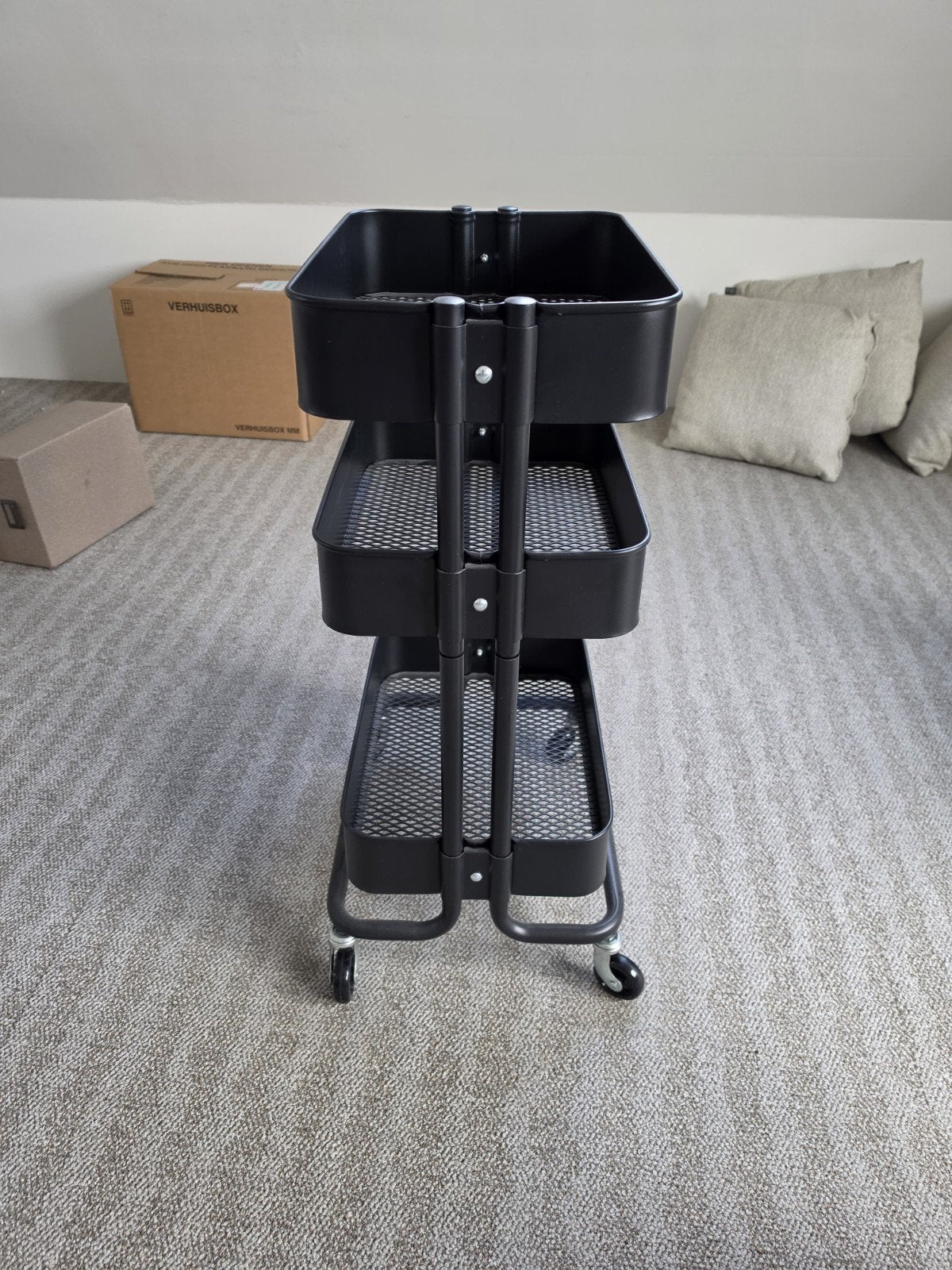 IKEA keukentrolley - Raskog -  Zwart, Huis en Inrichting, Ophalen, Gebruikt, Zwart, Metaal