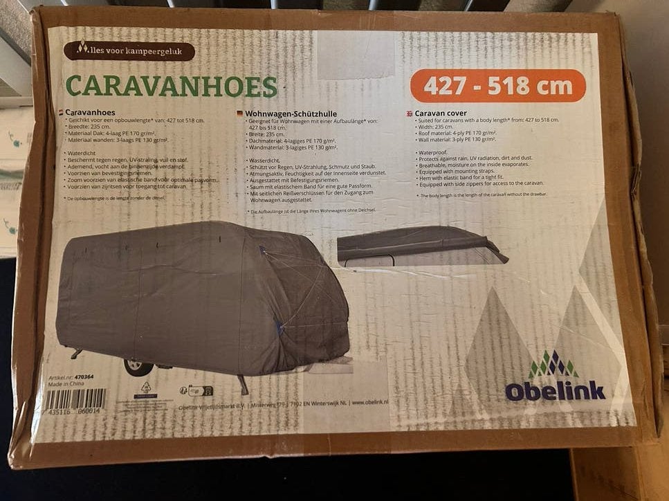 Obelink Caravanhoes 427-518 cm - Nieuw in verpakking, Ophalen, Nieuw