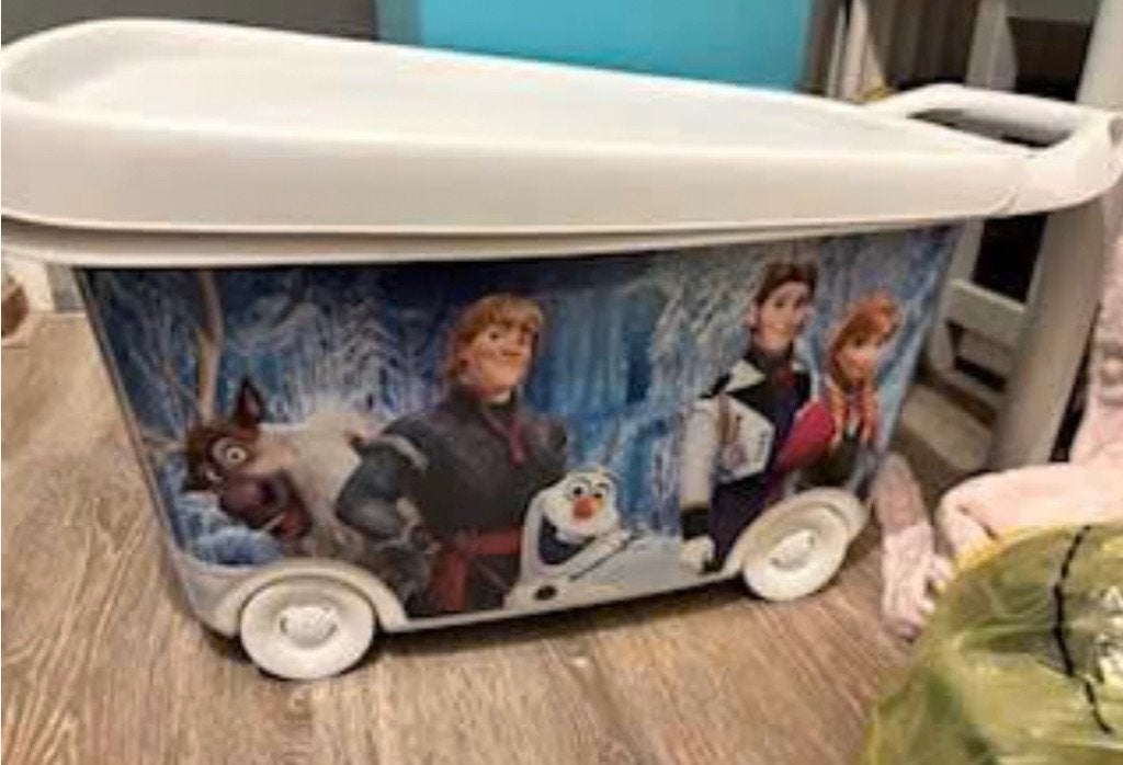 Opberg doos box Frozen voor kinderkamer, Ophalen, Zo goed als nieuw, Overige typen