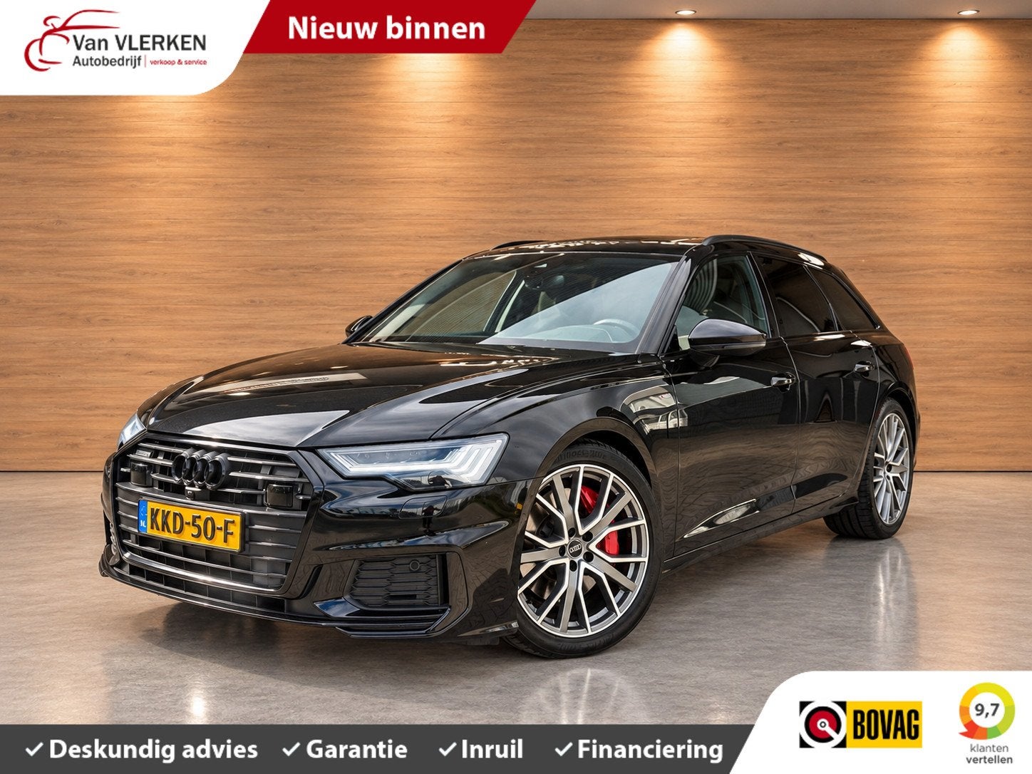 Audi A6 Avant 55 TFSI e quattro Pro Line S Competition, Auto's, Automaat, Gebruikt, 4 cilinders, Zwart
