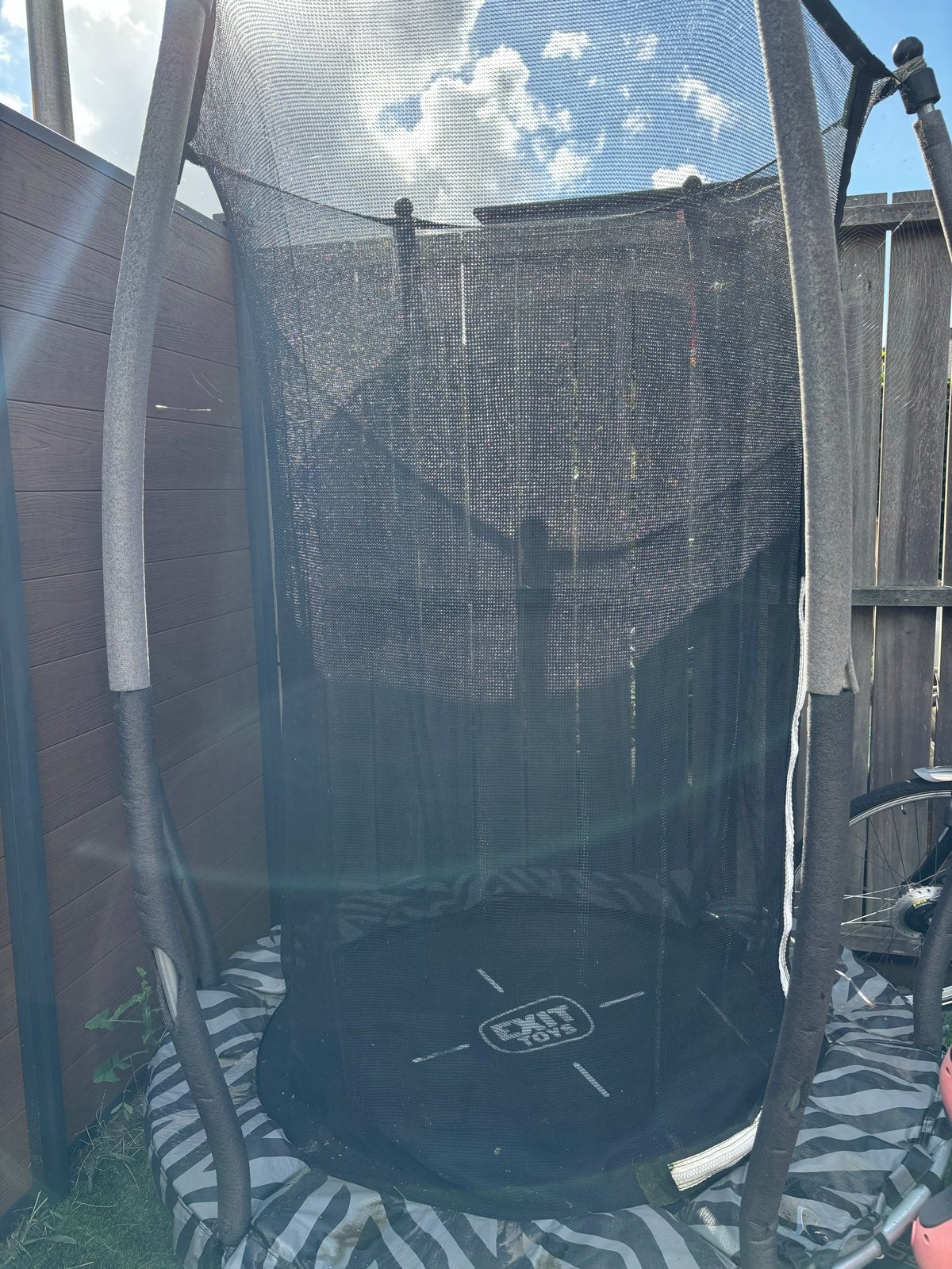 Gratis!!! Exit Toys trampoline met veiligheidsnet, Ophalen, Gebruikt