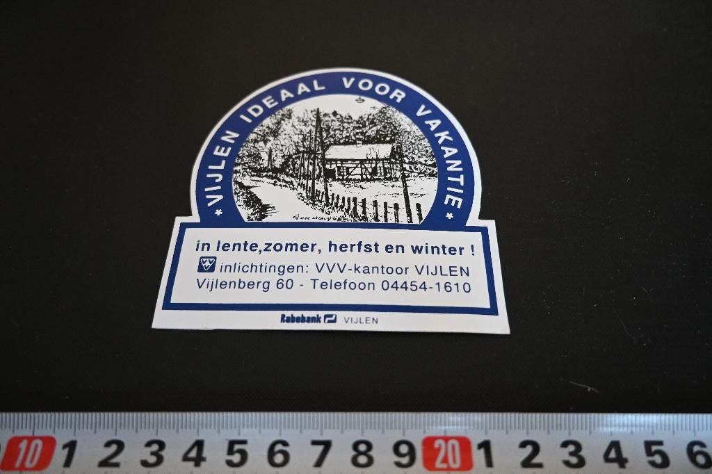 sticker Vijlen ideaal voor vakantie  RABOBANK VIJLEN PMC018, Ophalen, Zo goed als nieuw, Sticker