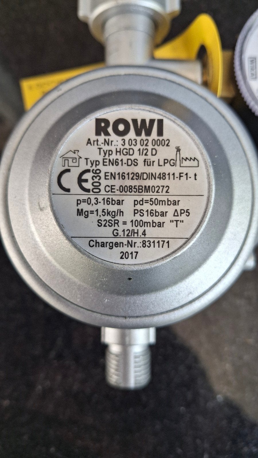 Gasdrukmeter 50 mBar merk ROWI NIEUW, Ophalen of Verzenden, Nieuw