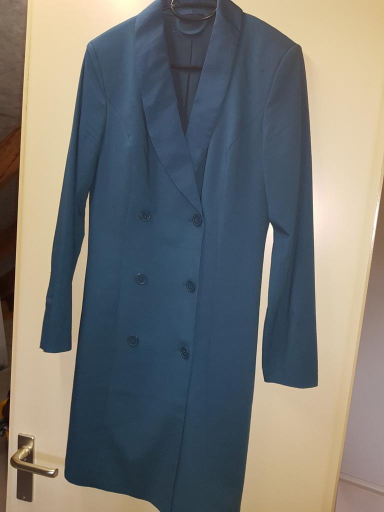 Sjieke Blazerjurk petrol kleur mt 40, Maat 38/40 (M), Overige kleuren, WE, Nieuw