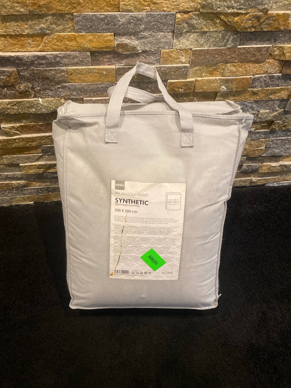 Hema All-Seasons Synthetisch Dekbed 200x200 cm, Huis en Inrichting, Slaapkamer | Beddengoed, Anti-allergisch, Wit, Ophalen of Verzenden