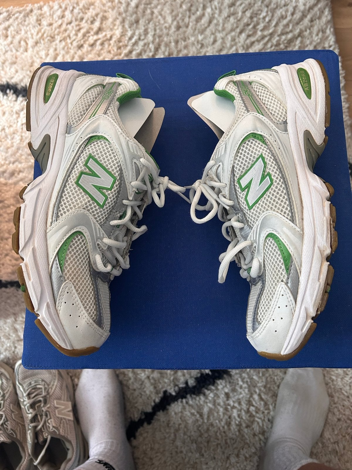 New Balance 530 Groen/Wit unisex - maat 40,5, Kleding | Dames, Schoenen, Ophalen of Verzenden, Sneakers of Gympen, Gedragen, Groen