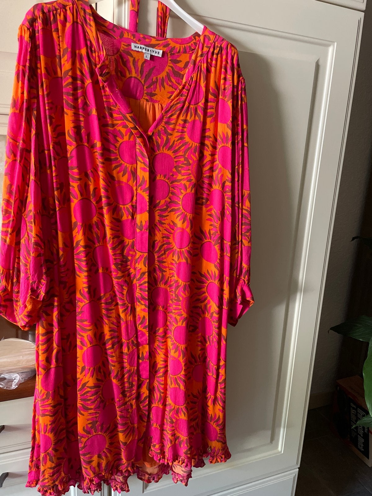 Harper Yve Jurk - Zomerse Print, Maat 42/44 (L), Ophalen of Verzenden, Zo goed als nieuw, Roze