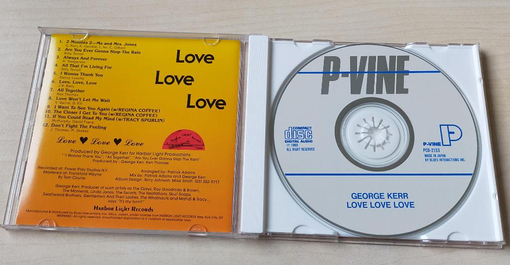 George Kerr - Love Love Love CD 1988/1990 Japan Bonustracks, Cd's en Dvd's, Ophalen of Verzenden, Zo goed als nieuw