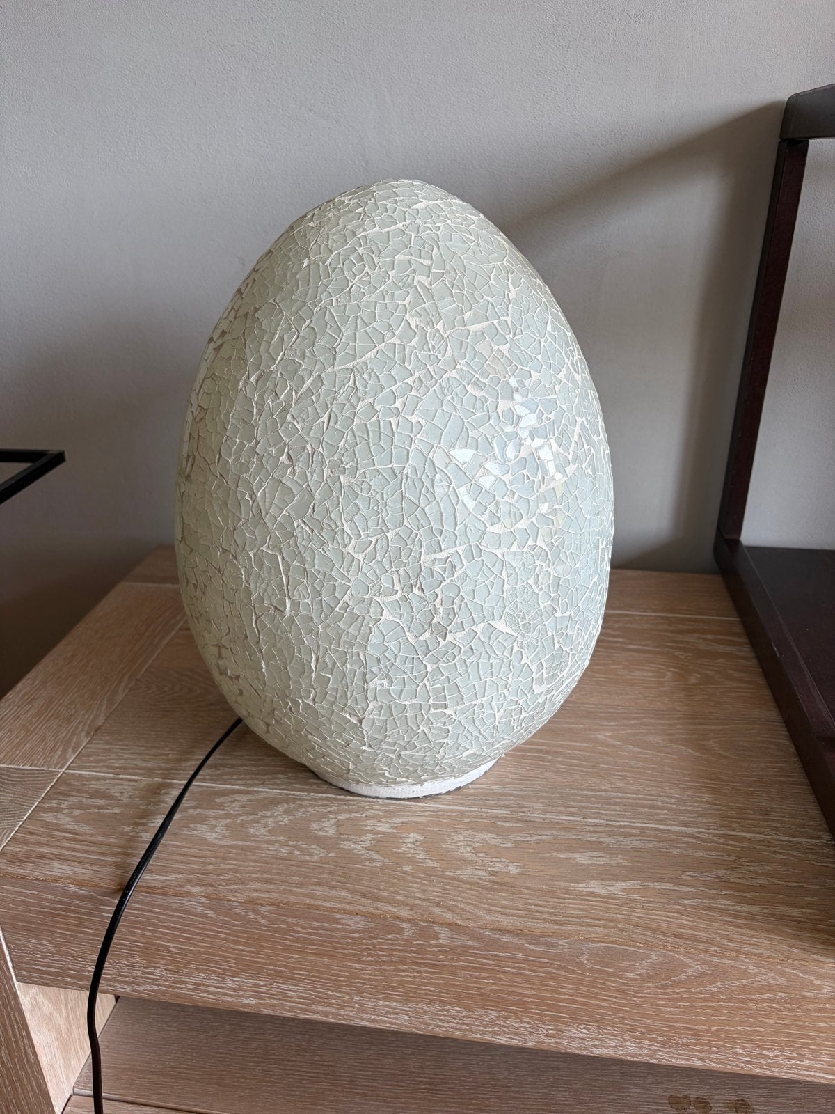 Mozaïek lamp in ei vorm - Sfeervolle verlichting, Huis en Inrichting, Ophalen, Wit, Overige merken, Zo goed als nieuw