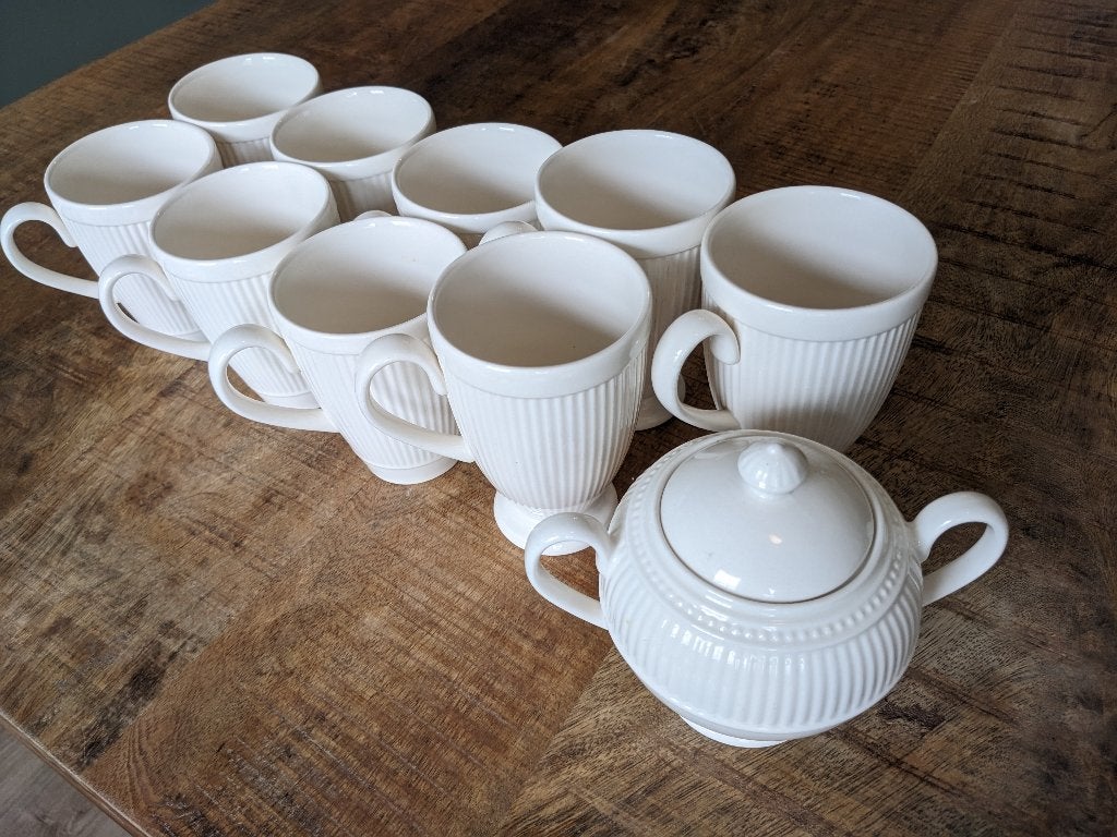 Wedgwood Windsor servies - mokken en suikerpot, Huis en Inrichting, Keuken | Servies, Ophalen, Overige typen, Zo goed als nieuw