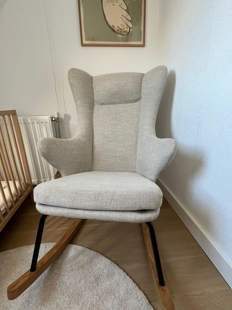 Quax Rocking Adult Chair De Luxe Schommelstoel - Beige, Huis en Inrichting, Ophalen, Overige kleuren, Zo goed als nieuw, Eén
