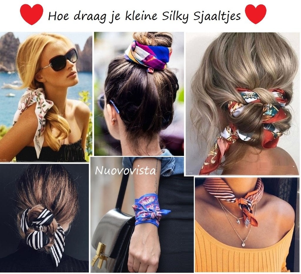 Leuke kleine Silky Sjaaltjes., Kleding | Dames, Mutsen, Sjaals en Handschoenen, Verzenden, Nieuw, Maat 36 (S), Sjaal