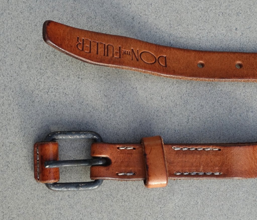 Leren unisex riem - 912-6lb / 115 x 2,3 cm - Don The Fuller, Bruin, Echt leder, Nieuw, Ophalen of Verzenden