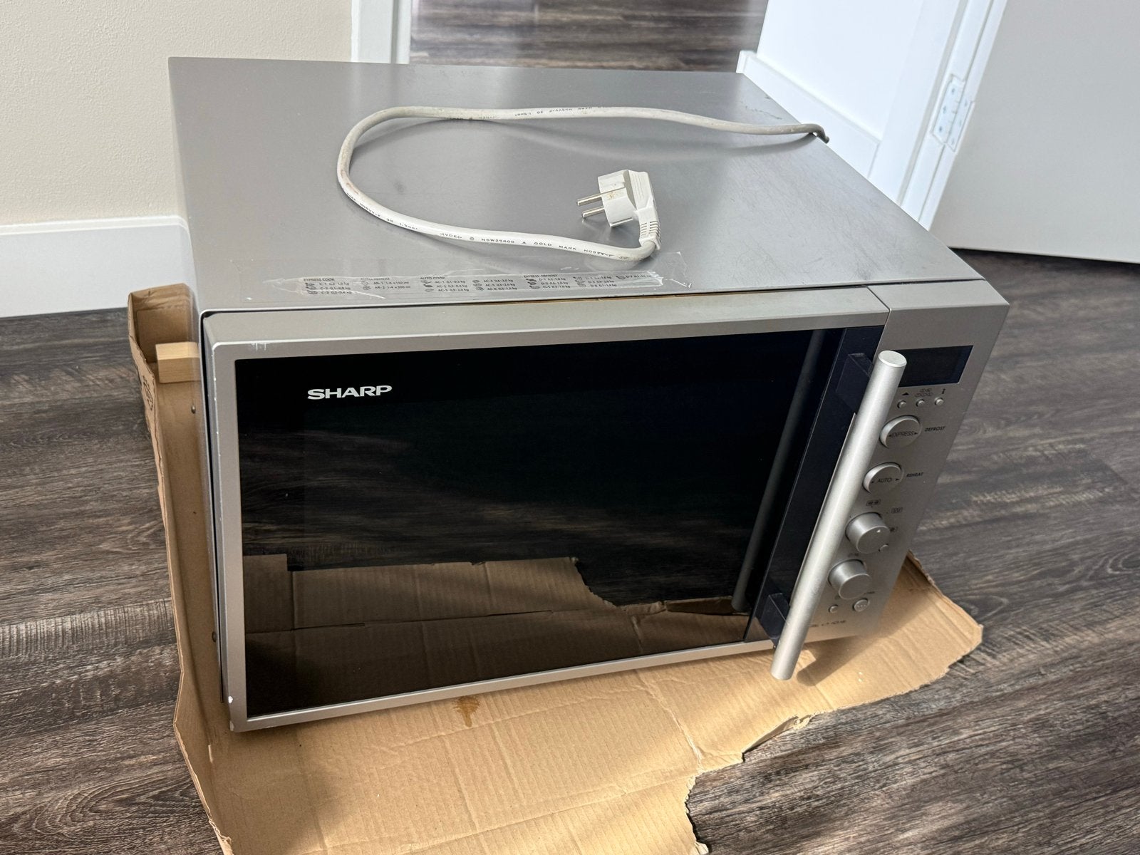 Sharp RVS Combimagnetron - Zo goed als nieuw, Witgoed en Apparatuur, Combimagnetron, Grill, Ophalen of Verzenden, Zo goed als nieuw
