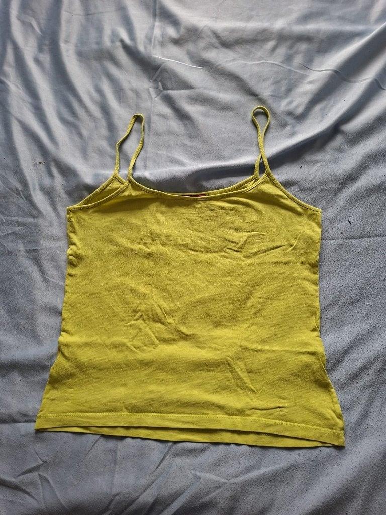 Geelgroen topje maat L !!, Kleding | Dames, Ophalen of Verzenden, Gedragen, Zonder mouw
