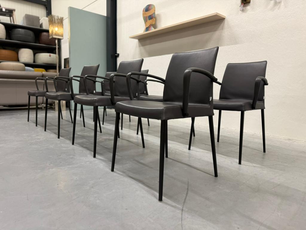 8 Nieuwstaat Jori Perla Eetkamerstoel leer design stoel, Jori, Nieuw, Leer, Ophalen of Verzenden