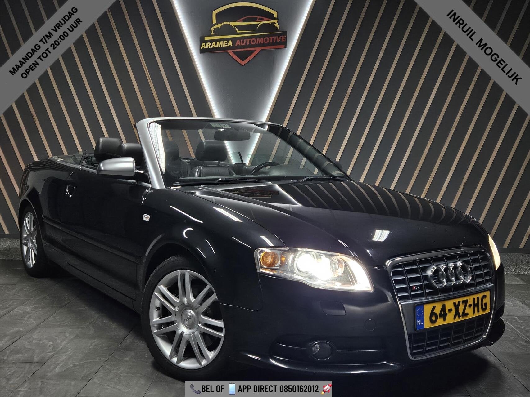 Audi A4 Cabrio 3.0 V6 Exclusive|Stoelverwarming|Xenon|NAVI|T, Auto's, Gebruikt, Zwart, 1595 kg, Cabriolet
