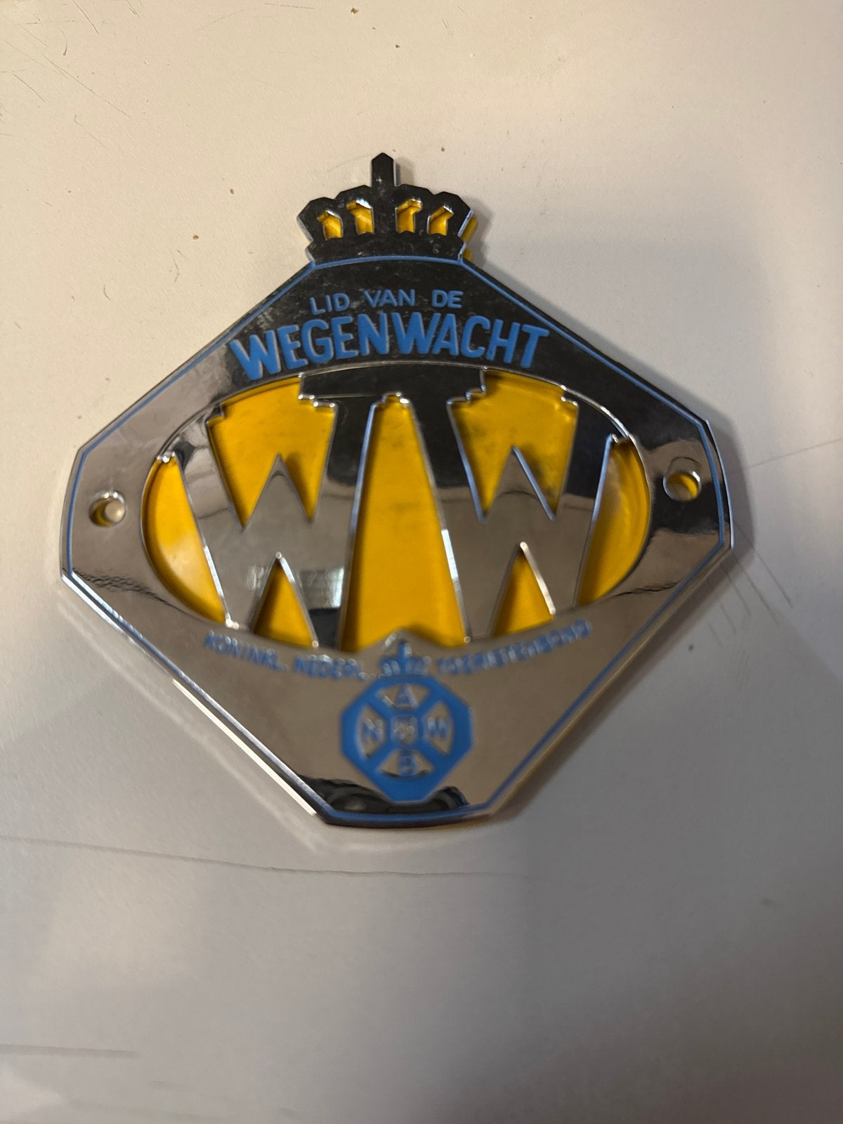 ANWB Wegenwacht embleem - Klassiek auto-accessoire, Ophalen of Verzenden, Gebruikt, Auto's