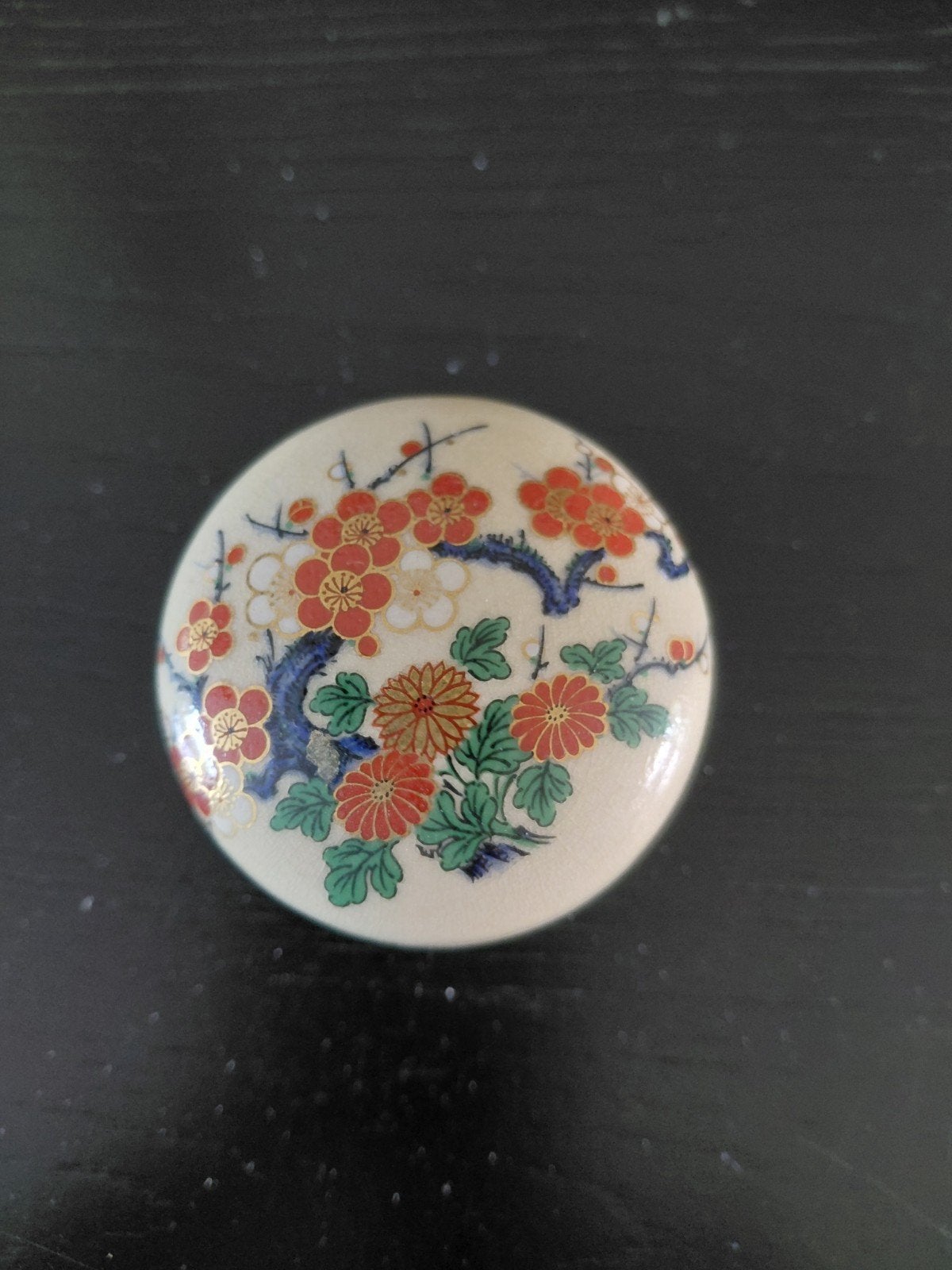 Satsuma Japan Porseleinen Doosje met Bloemen, Antiek en Kunst, Ophalen of Verzenden