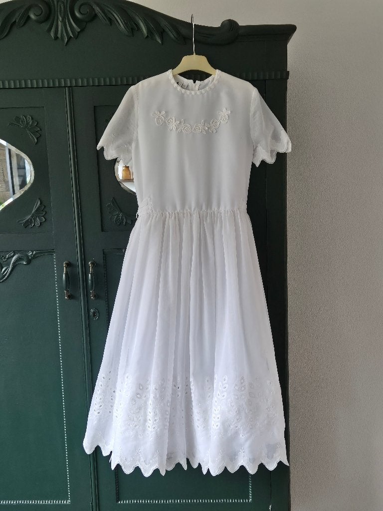 Vintage meisjes jurk maat 152, Antiek en Kunst, Antiek | Kleding en Accessoires, Ophalen of Verzenden, Kinderen