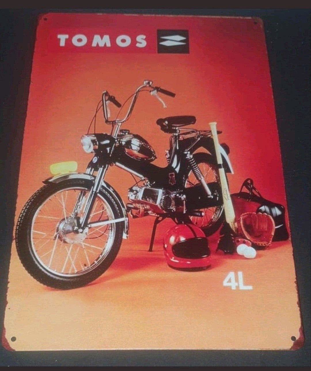 Tomos wandbord, perfect voor in de man cave, bar, kroeg, Ophalen of Verzenden, Nieuw, Reclamebord
