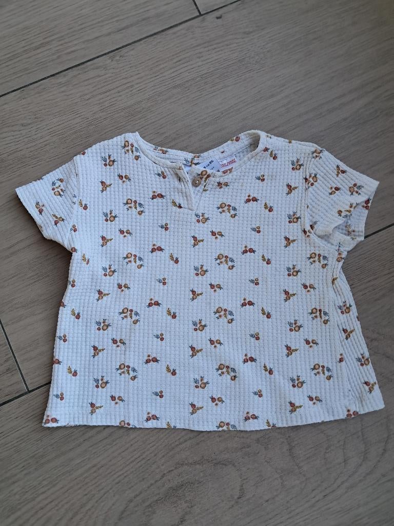 K44 Créme shirt Zara maat 86, Kinderen en Baby's, Meisje, Ophalen of Verzenden, Zo goed als nieuw, Zara