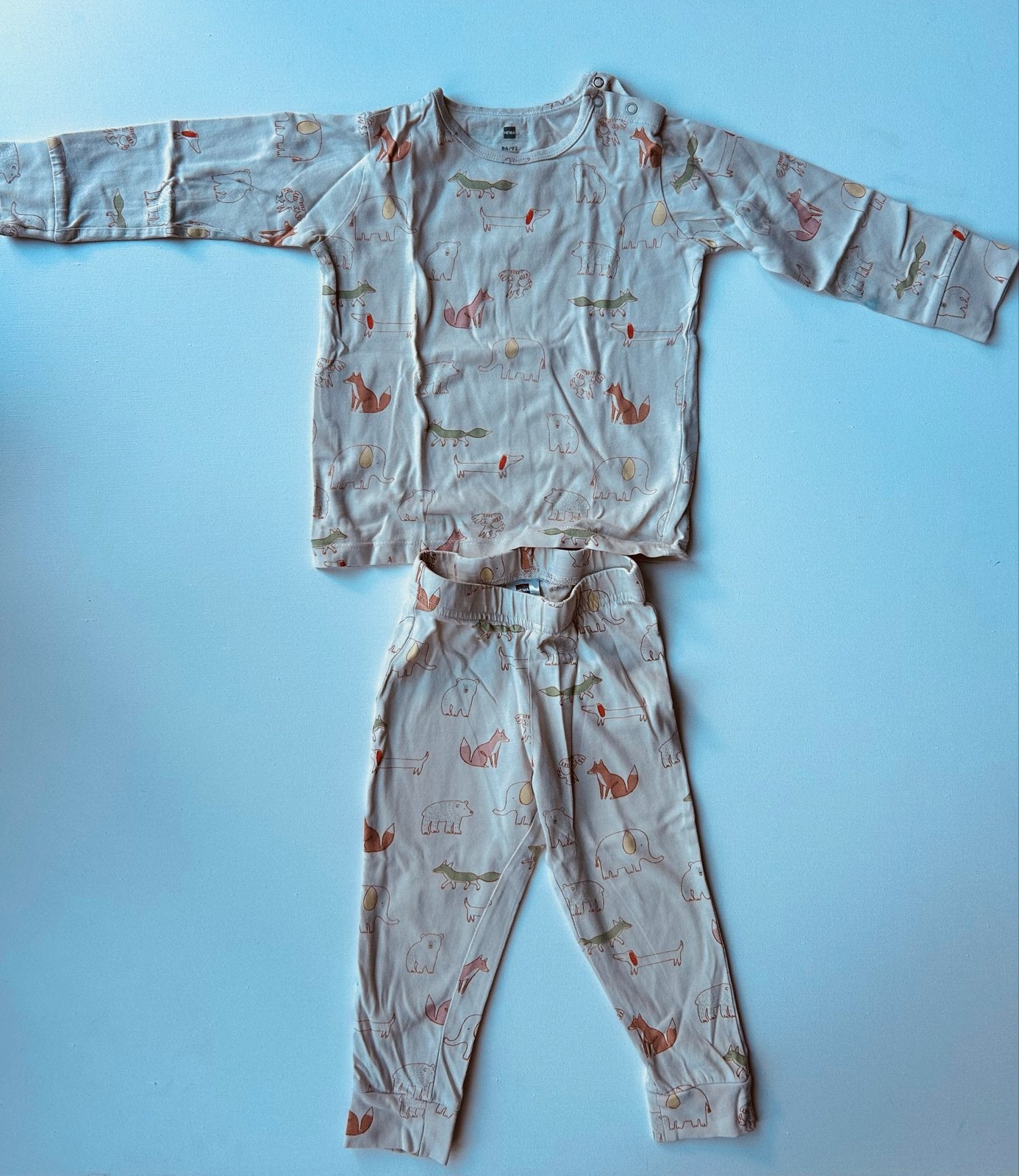 Hema Pyjama Maat 86/92 met Dierenprint, Ophalen of Verzenden, Gebruikt, Jongetje of Meisje