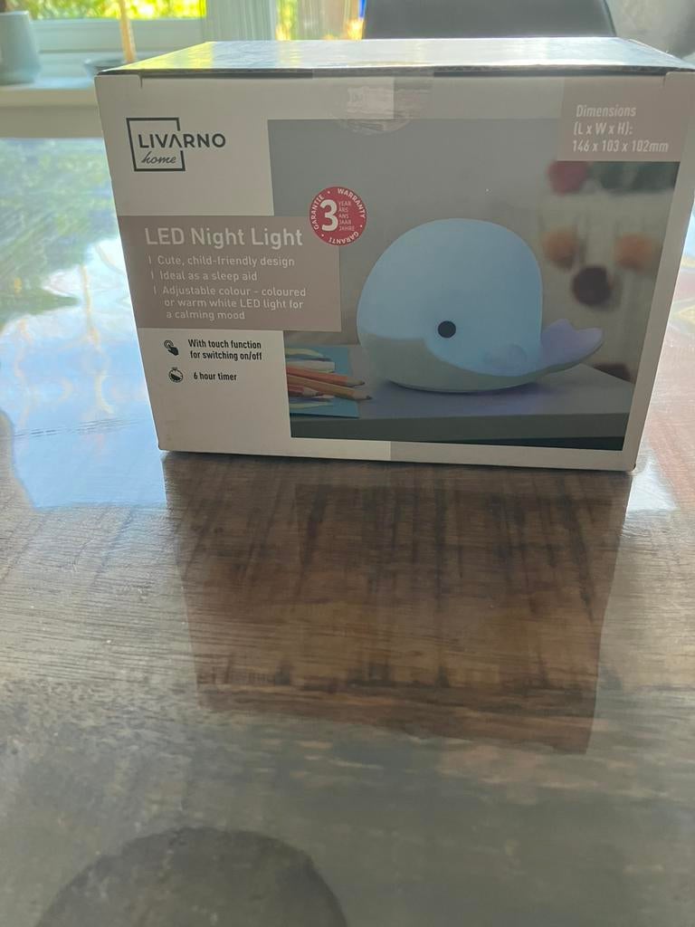 Nieuw Led Night Light walvis, Ophalen of Verzenden, Nieuw, Lamp