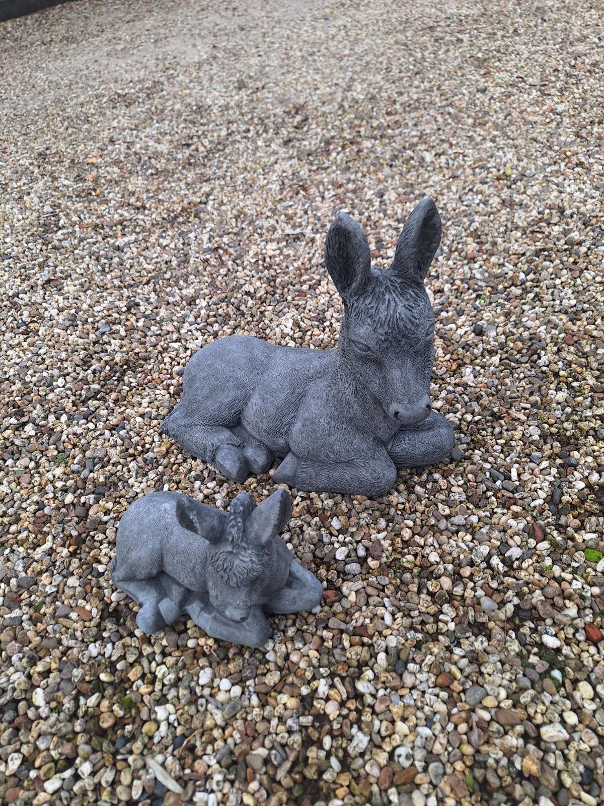 Betonnen Ezel setje  Grote Ezel (50cm) en Kleine Ezel (30cm), Ophalen, Nieuw, Beton, Dierenbeeld