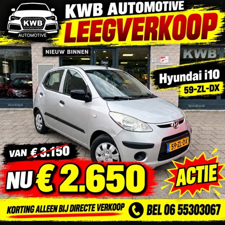 Hyundai i10 1.1 Active Cool 5-deurs | Airco | CarPlay | NAP, Auto's, Gebruikt, 31 €/maand, 4 cilinders, 400 kg