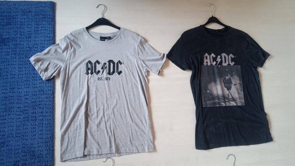 AC/DC shirts heren, Kleding | Heren, T-shirts, Ophalen, Zo goed als nieuw, Maat 48/50 (M)