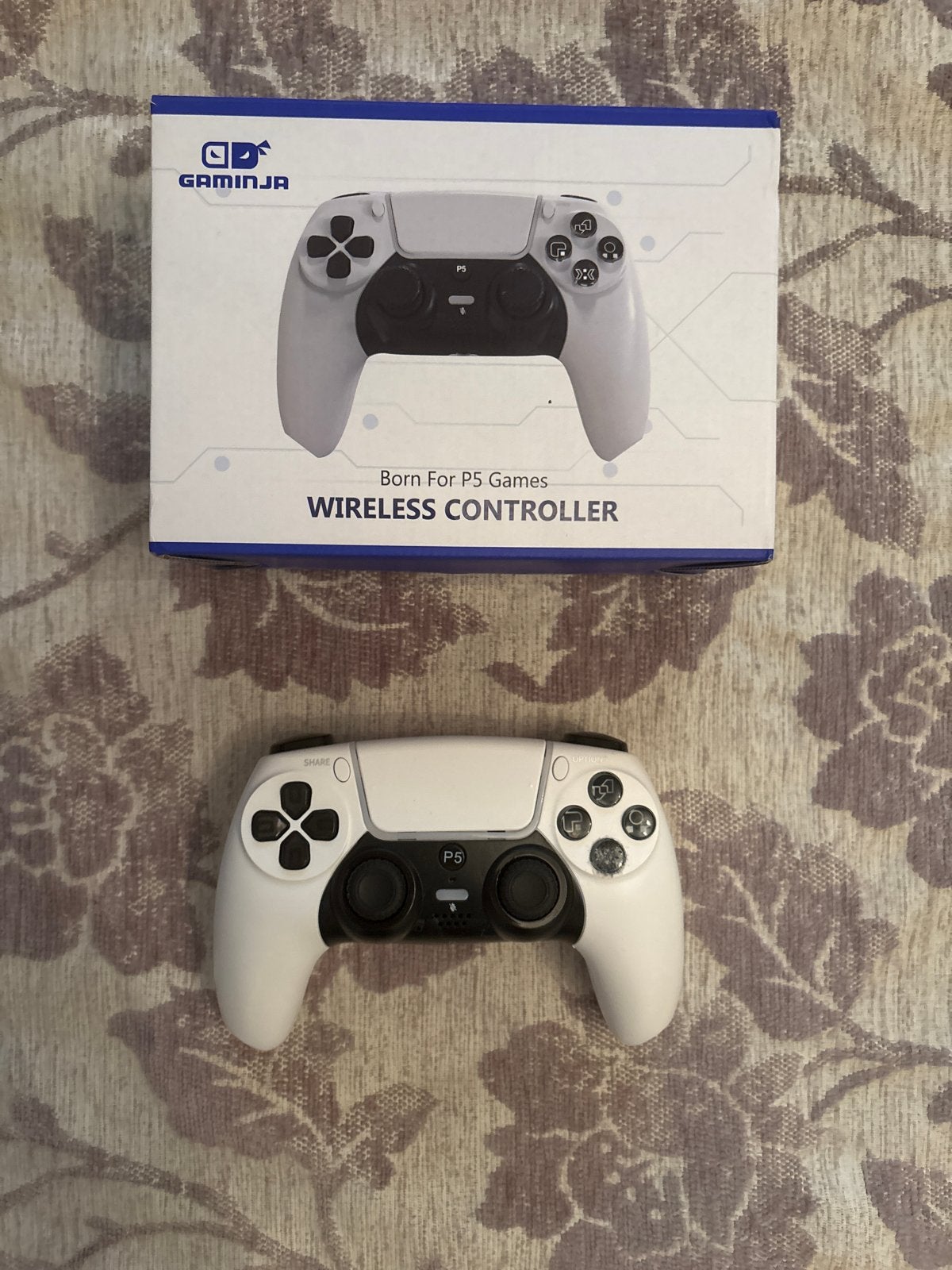Gaminja Draadloze Controller voor PS5 - X knop werk wel niet, Avontuur en Actie, Online, 1 speler, Virtual Reality