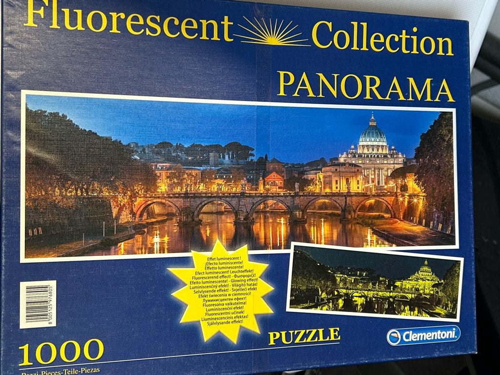 Puzzel van Clementoni "Rome" Fluorescent collection Panorama, Ophalen, 500 t/m 1500 stukjes, Gebruikt, Legpuzzel