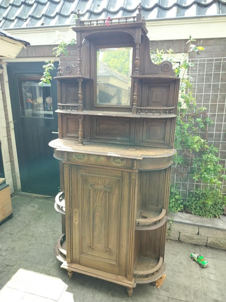 Antieke Jugendstil Buffetkast, Huis en Inrichting, Ophalen, Gebruikt, Jugendstil, 150 tot 200 cm