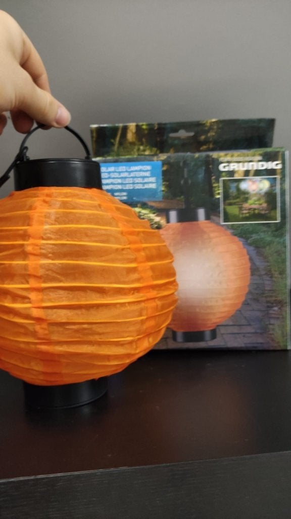 Grundig solar oranje lampion. Nieuwstaat, Zonne-energie, Kunststof, Minder dan 50 watt, Nieuw