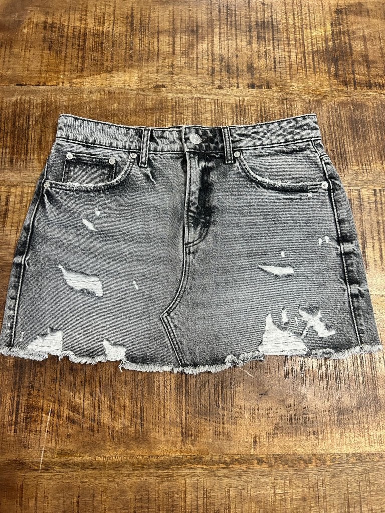 Zara denim minirok grijs acid wash destroyed Y2K maat M 38, Kleding | Dames, Maat 38/40 (M), Zara, Ophalen of Verzenden, Zo goed als nieuw