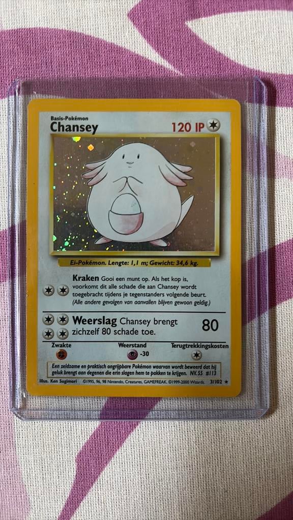 Chansey holo, Ophalen of Verzenden, Zo goed als nieuw