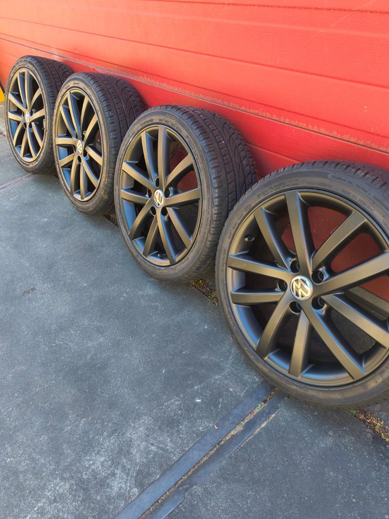 Vw velgen 18 inch 5x112 golf 5 6 7 gti Caddy passat r banden, Ophalen, 18 inch, Gebruikt, Banden en Velgen