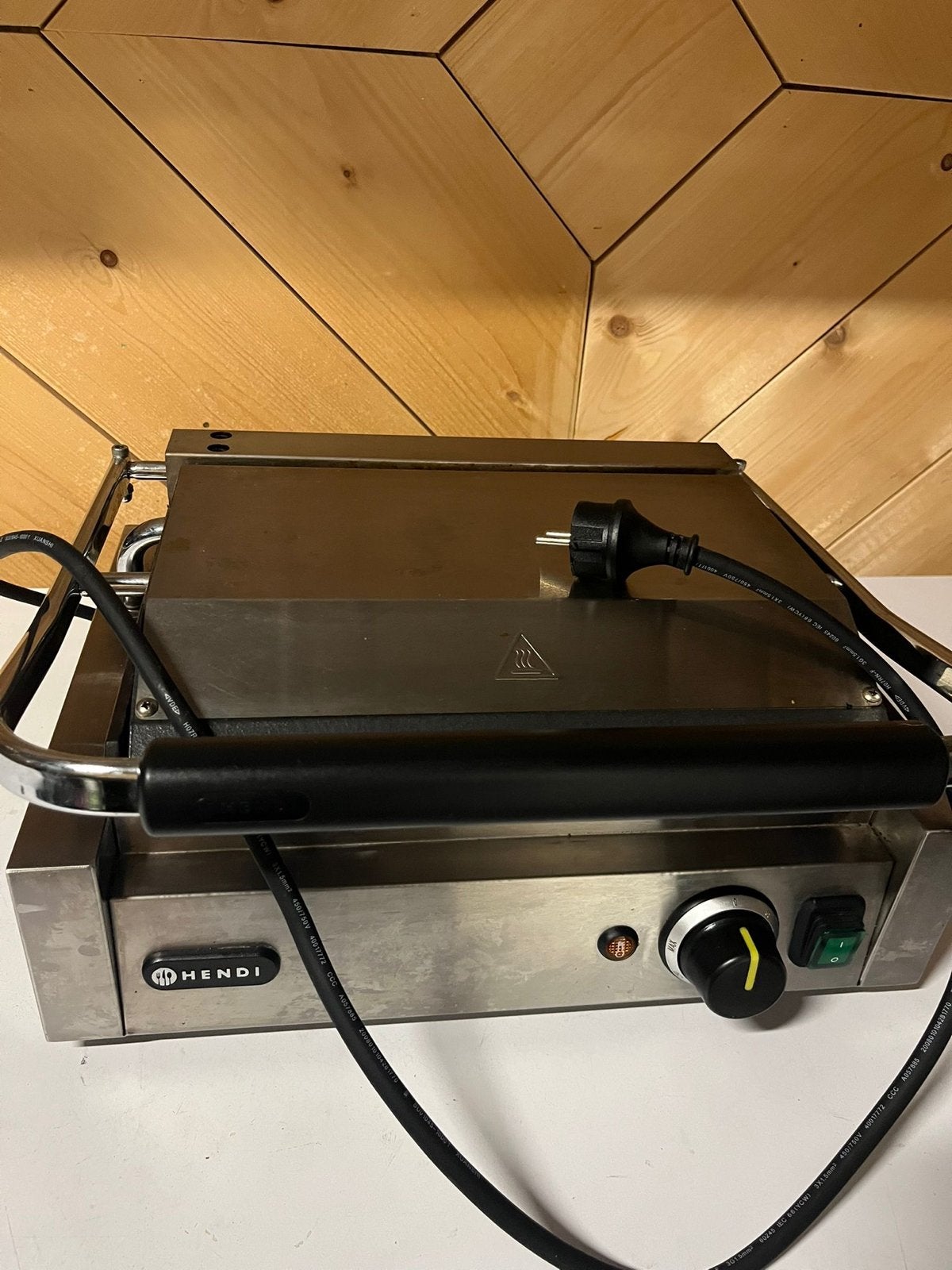 Hendi Tafelgrill/Contactgrill - RVS, Ophalen, Zo goed als nieuw, Tafelgrill