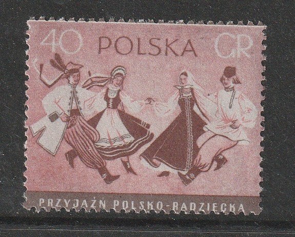 Polen 1956 - Vriendschap Rusland - Polen, Ophalen, Polen, Postfris